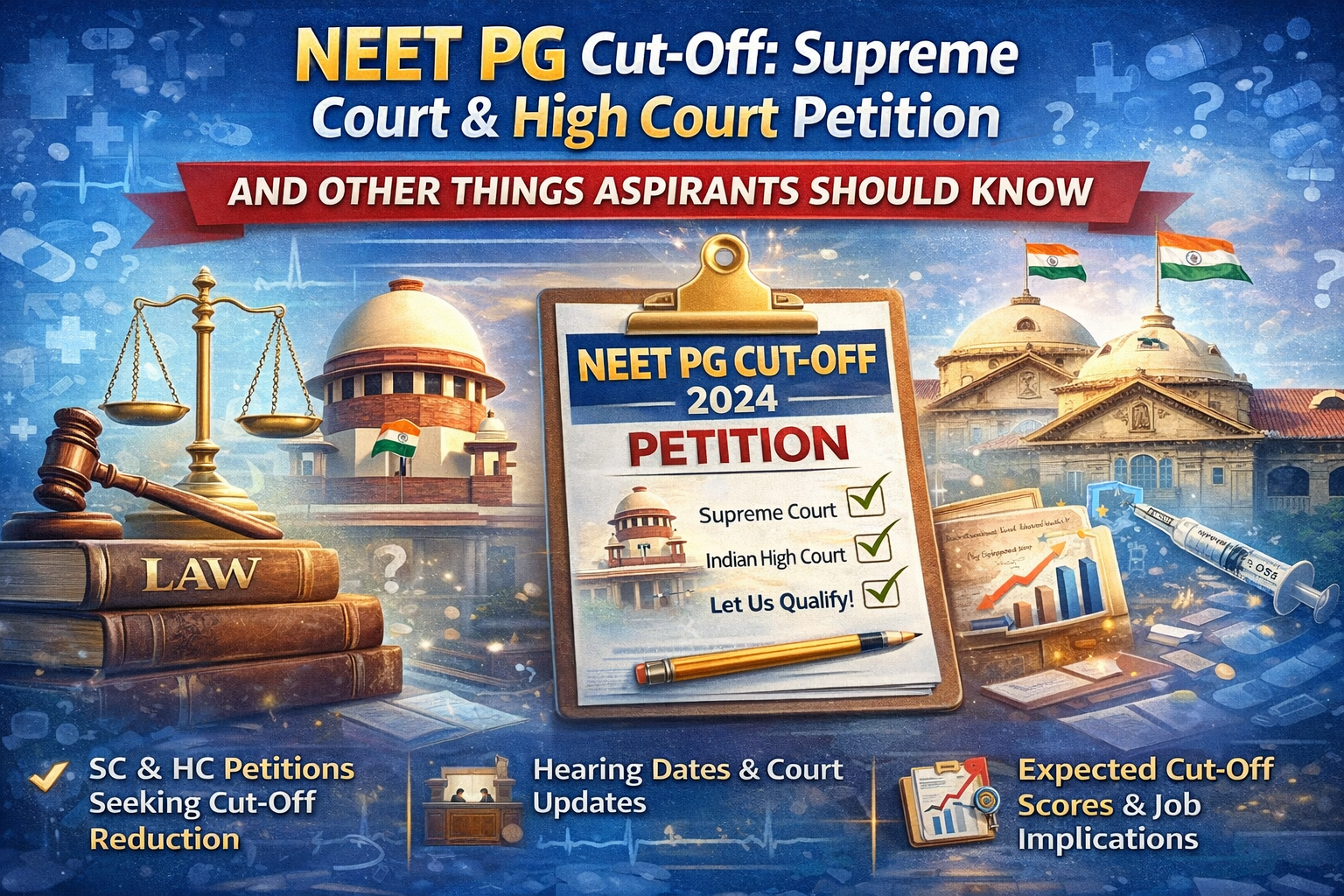 NEET PG Cut-Off: Supreme Court & High Court Petition and Other Things Aspirants Should Know